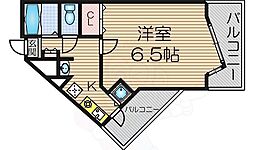 グリーンプラザ新梅田 1Kの間取図画像