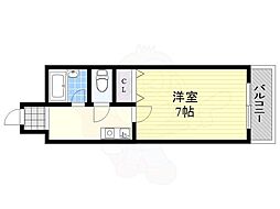 ロイヤル天満橋 1Kの間取図画像