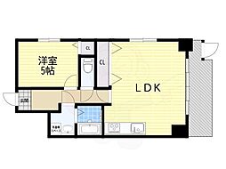 サンロイヤル都島本通 1LDKの間取図画像