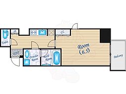 ファーストレジデンス天満橋 1Kの間取図画像