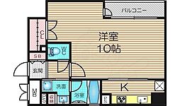 リーガル西天満 1Kの間取図画像