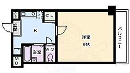 レスポワール東 1Kの間取図画像