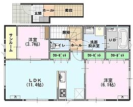 サンパレスベイIII 208 ｜ 石川県金沢市粟崎町（賃貸アパート2LDK・2階・56.32㎡） その2