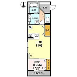 KANON 1LDKの間取図画像