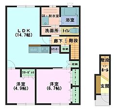 ナチュール・リッシュ 2LDKの間取図画像