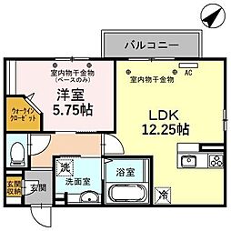 LUANA 1LDKの間取図画像