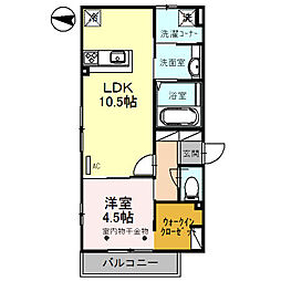 Dimora 1LDKの間取図画像