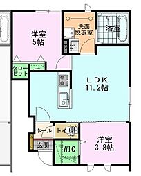 グラン・パレス高松IV 2LDKの間取図画像