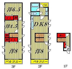 グランマ 3階4DKの間取り