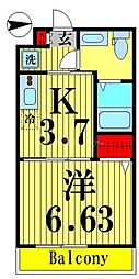間取図画像 1DK