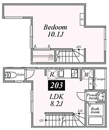 Relation青砥 2階1LDKの間取り
