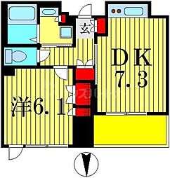 ボワエトワール立石 4階1DKの間取り