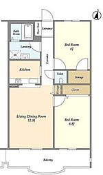 間取図画像 2LDK