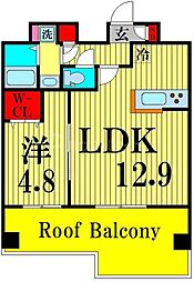 アルファコート綾瀬3 1LDKの間取図画像