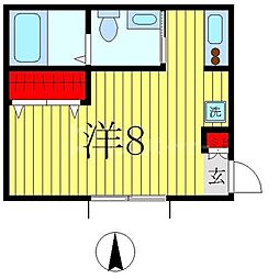 エスポワール ワンルームの間取図画像