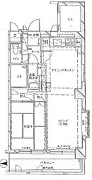 メインステージ五反野 1LDKの間取図画像