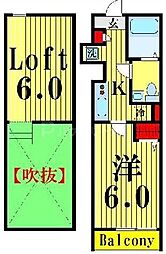 SouthernFrontRokucho 1Kの間取図画像