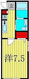 ソラーナレジデンス 1Kの間取図画像