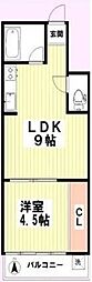 パークサイド一ツ家 1LDKの間取図画像