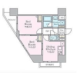 アイルグランデ東京立石 2DKの間取図画像