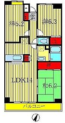 ドゥーブル水元 3LDKの間取図画像