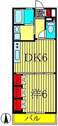 グレイスコート 1DKの間取図画像