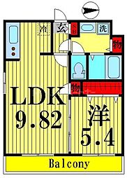 アーバンパーク六町 1LDKの間取図画像
