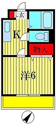 アルカディアEZ 1Kの間取図画像