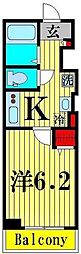 アウル 1Kの間取図画像