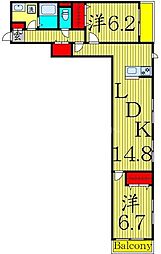 (仮称)足立区中央本町3丁目新築 2LDKの間取図画像