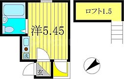 プラチナム ワンルームの間取図画像