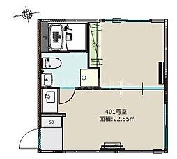 BoaSorte綾瀬1丁目 ワンルームの間取図画像