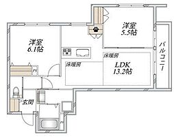 Aoto NANA 2LDKの間取図画像