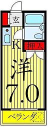 エレガンス綾瀬フィフス ワンルームの間取図画像
