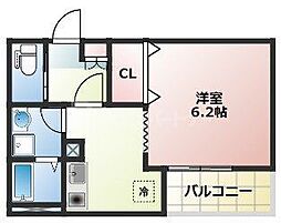 仮称)足立区六町2丁目共同住宅 1Kの間取図画像