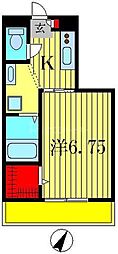 エスペランサ 1Kの間取図画像