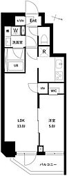 オーガスタレジデンス北綾瀬 1LDKの間取図画像