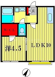 イーストパークヒルズ 1LDKの間取図画像