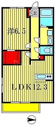 リッツハウス3 1LDKの間取図画像