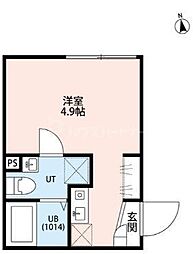 Forest Court 亀有4丁目 ワンルームの間取図画像