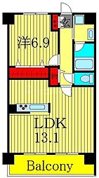 レジデンス・フォンテーヌ 1LDKの間取図画像