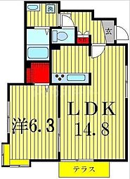日比谷パティオ 1LDKの間取図画像