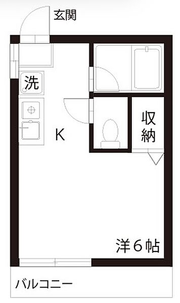 第二鈴鹿コーポ 20D｜東京都福生市牛浜(賃貸アパート1R・2階・19.87㎡)の写真 その2