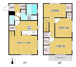 テラスクレイン 3LDKの間取図画像