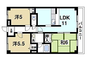 奈良県大和郡山市九条町（賃貸マンション3LDK・2階・59.53㎡） その2