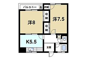 奈良県奈良市四条大路1丁目（賃貸マンション2K・2階・51.00㎡） その2