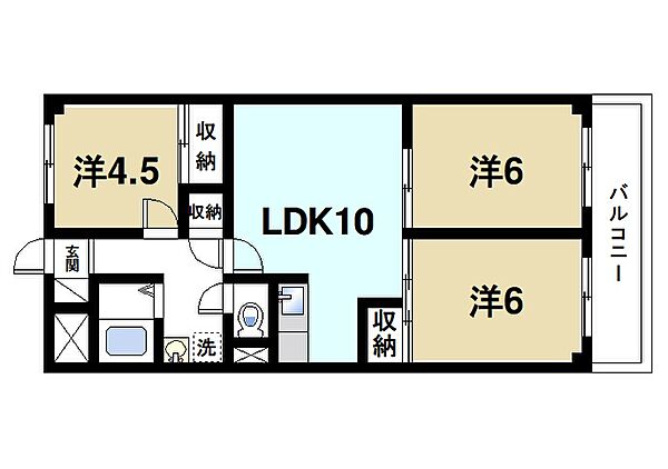 グレースコート大宮 ｜奈良県奈良市芝辻町2丁目(賃貸マンション3LDK・4階・60.00㎡)の写真 その2