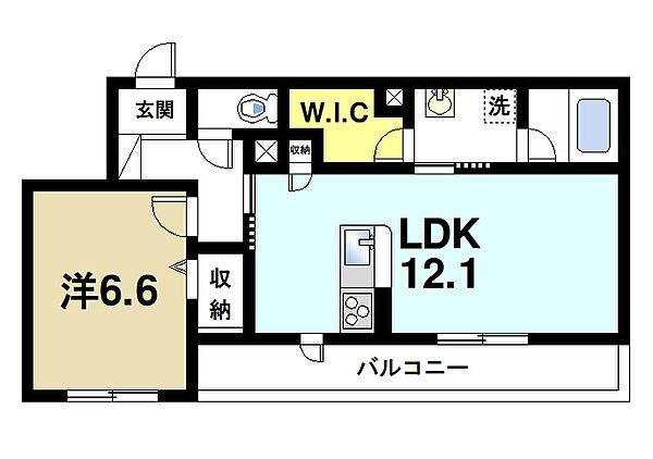 奈良県奈良市学園北1丁目(賃貸マンション1LDK・3階・48.55㎡)の写真 その2