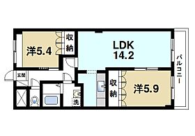 チェリーハウス  ｜ 京都府木津川市梅美台4丁目（賃貸マンション2LDK・2階・58.32㎡） その2