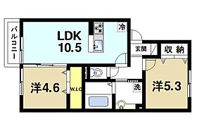 奈良県奈良市押熊町（賃貸アパート2LDK・2階・50.42㎡） その1